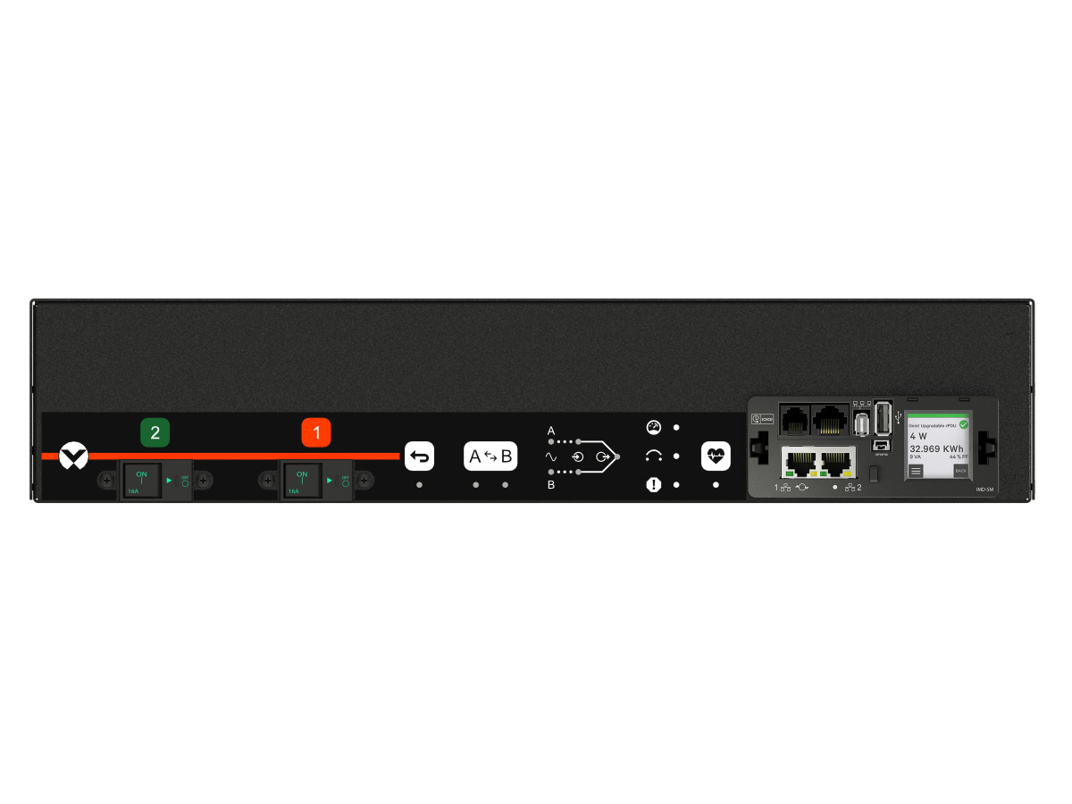 Vertiv Geist AGR5M2R6-12CF13-3PS6PS6B211-D power distribution unit (PDU) 12 AC outlet(s) 0U Black – image 1