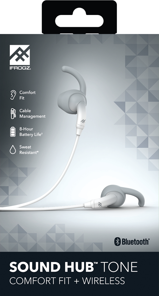 IFROGZ 304001835 headphones/headset Wired & Wireless In-ear Calls/Music Micro-USB Bluetooth Grey, White – image 5