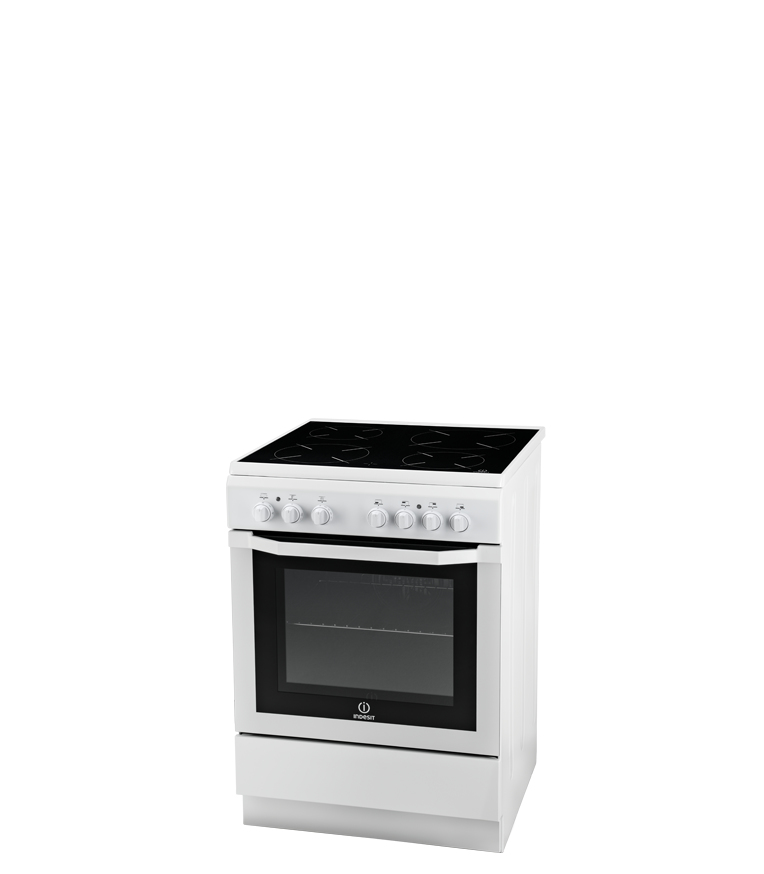 Indesit I6V52(W)/RU cooker Freestanding cooker Electric Ceramic hob White