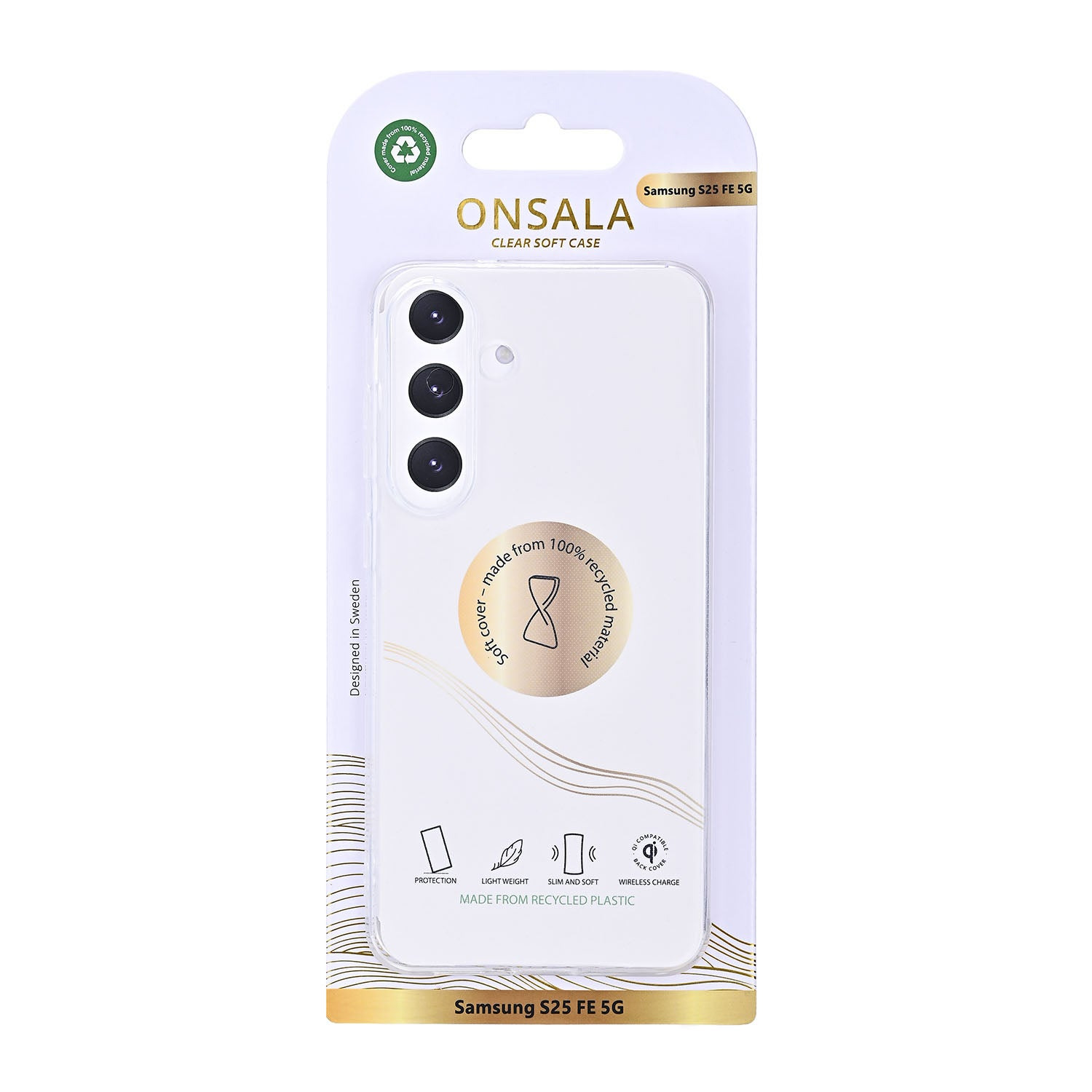 Onsala Phone Case Recycled TPU Transparent - Samsung Galaxy S25 FE – image 2