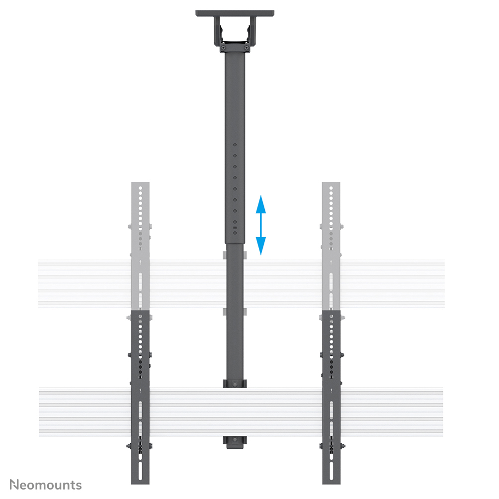 صورة حامل سقف Neomounts Pro للشاشات، 32"-75"، 50 كجم كحد أقصى، أسود