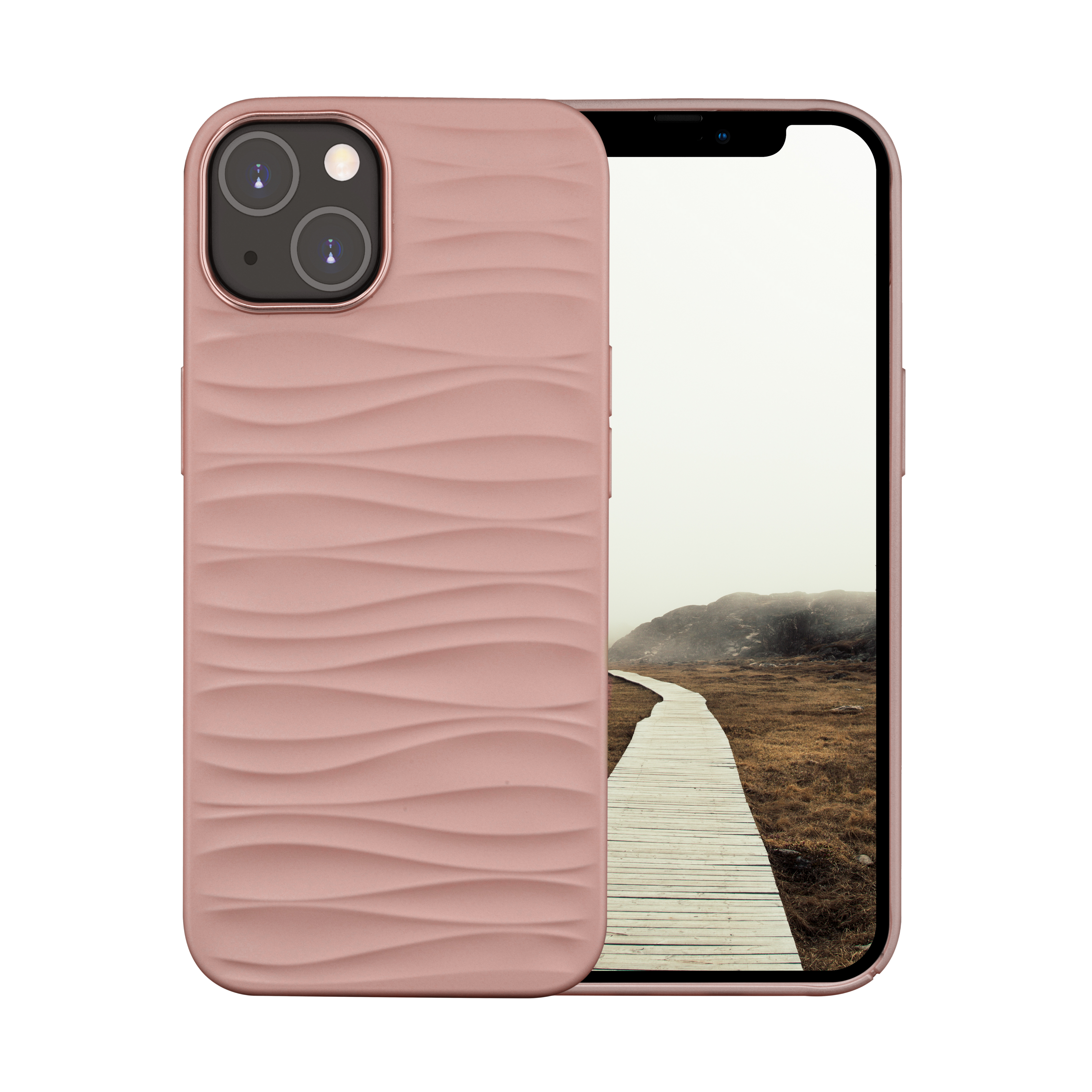 dbramante1928 Dune - Back cover for mobile phone - 100% recycled plastic - pink - for Apple iPhone 13, 14, 15, 16e