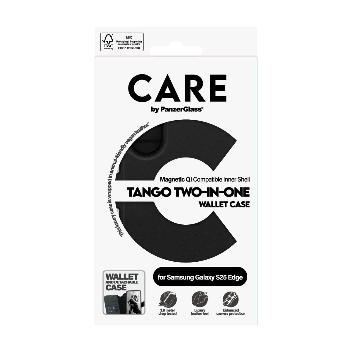 PanzerGlass CARE™ by PanzerGlass® Tango 2-in-1 Wallet Case w. Qi-Compatible Samsung S25 Edge – image 4