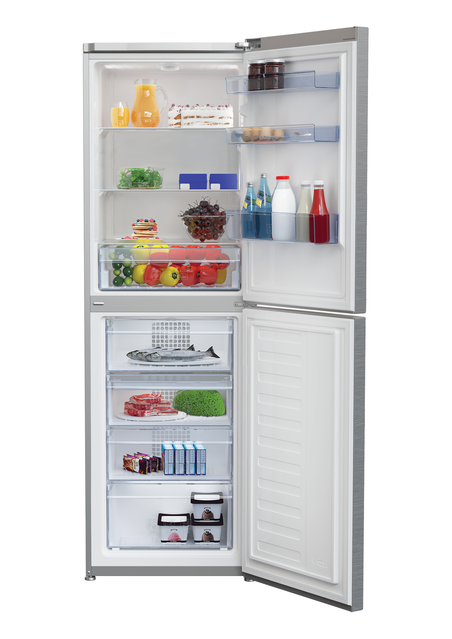 Beko RCHE390K30XP fridge-freezer Freestanding – image 2