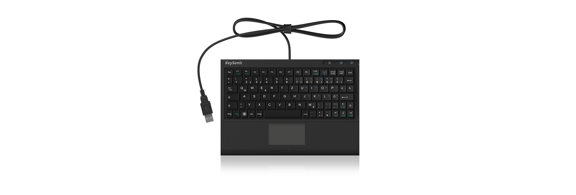 KeySonic ACK-3410 keyboard Medical USB AZERTY French Black – image 3
