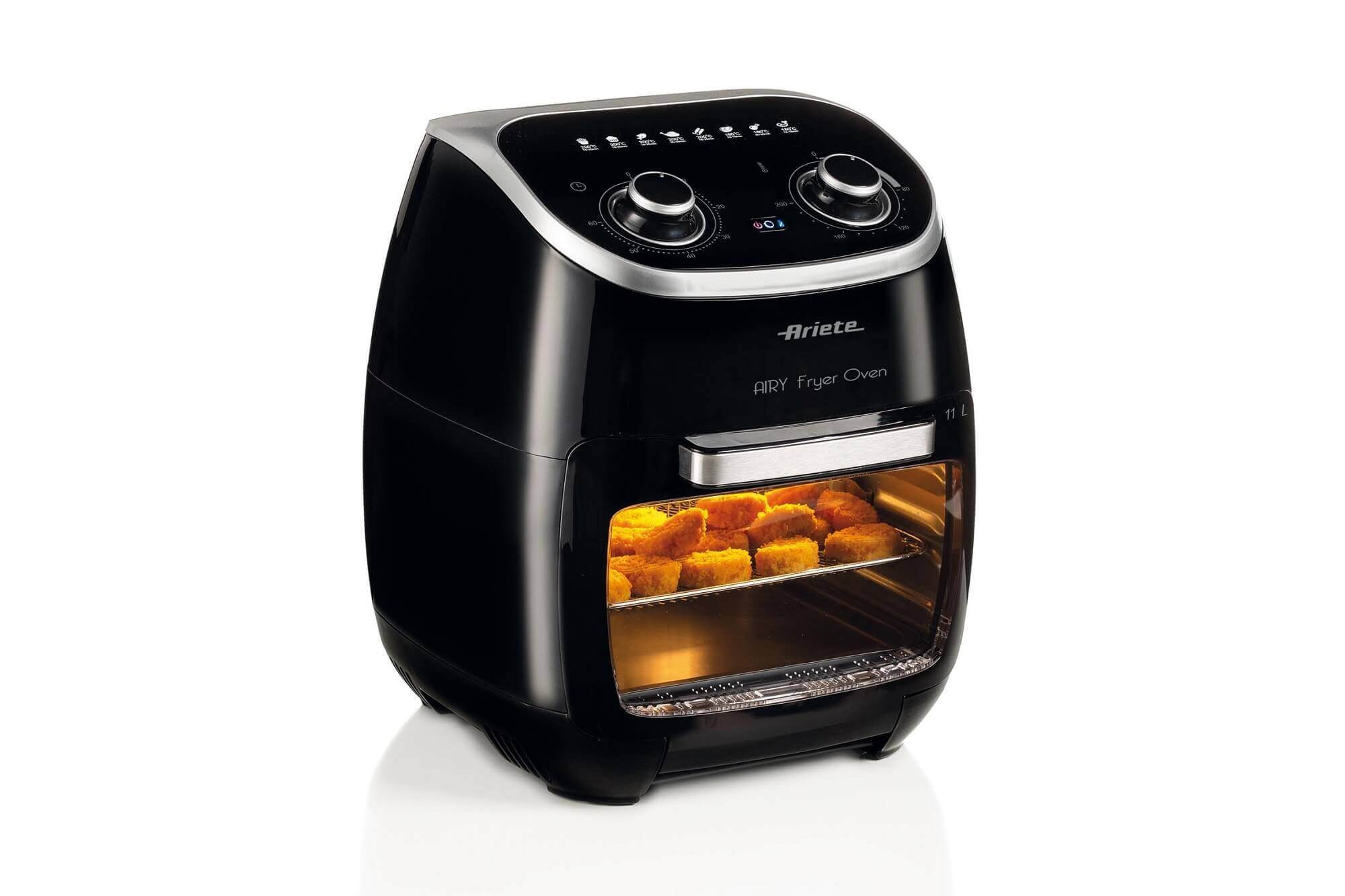 Ariete 4619 Airy Fryer Oven - Air Fryer and Electric Oven with Rotisserie - Rotating Basket - Dryer - 2000 Watt - 11 Liters - Steel – image 2