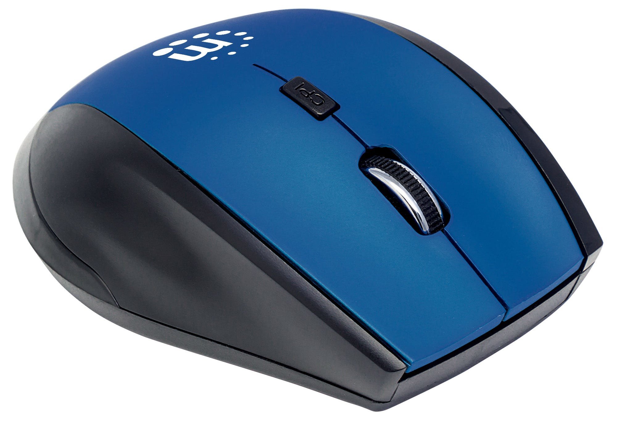 Manhattan Curve Wireless Mouse (Clearance Pricing), Blue/Black, Adjustable DPI (800, 1200 or 1600dpi) – image 2
