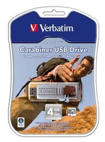 Verbatim 4GB Carabiner USB Drive