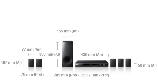 Samsung HT-D330 home cinema system 5.1 channels – image 3