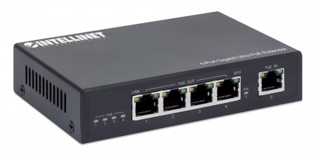 Intellinet 4-Port Ultra Extender, Adds up to 100 m (328 ft.) to Range, 90 W Power Budget, Four PSE Ports up to 30 W Output, IEEE 802.3bt/at/af Compliant, Metal Housing Netværk/strømforlænger – billede 2
