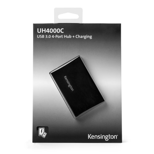 Kensington UH4000C USB 3.0 4-Port Hub & Charger — Black – image 4