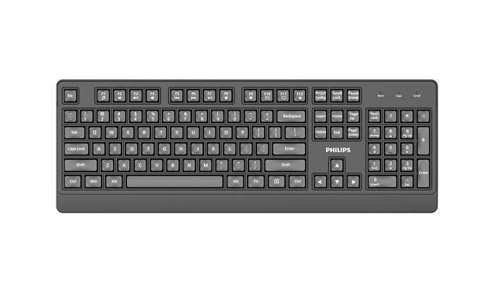 Philips 3000 series SPK6347B/93 keyboard Office RF Wireless QWERTY English Black