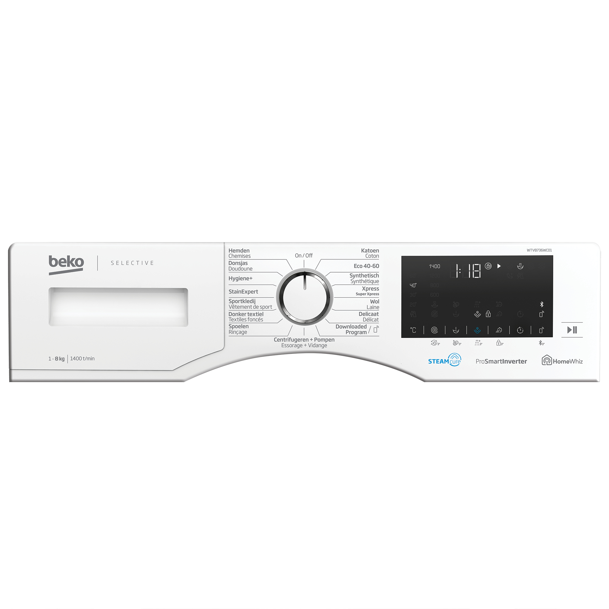 Beko WTV8736WC01 washing machine Front-load – image 5