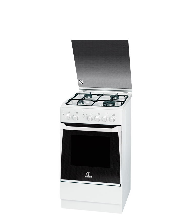 Indesit KN1G21S(W)/UA cooker Freestanding cooker Gas White
