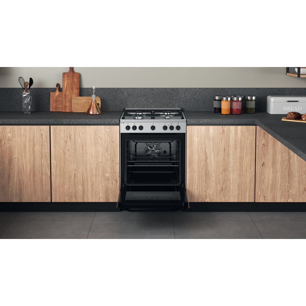 Hotpoint HS68G5PHX/E/1 Freestanding cooker Electric Gas Black, Stainless steel – image 7