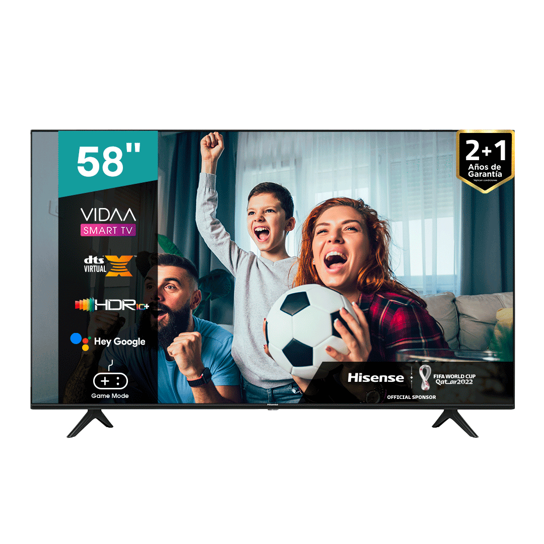 Hisense 58A6HV TV 147.3 cm (58") 4K Ultra HD Smart TV Wi-Fi Black