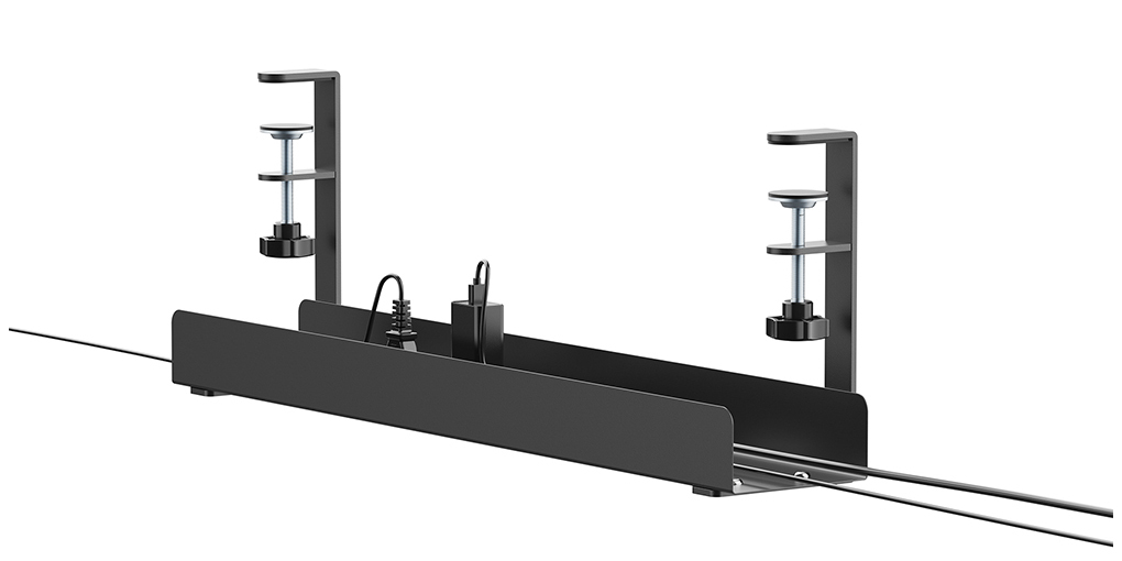 Neomounts - Cable management tray - clamp-on design, universal - desk mountable - black