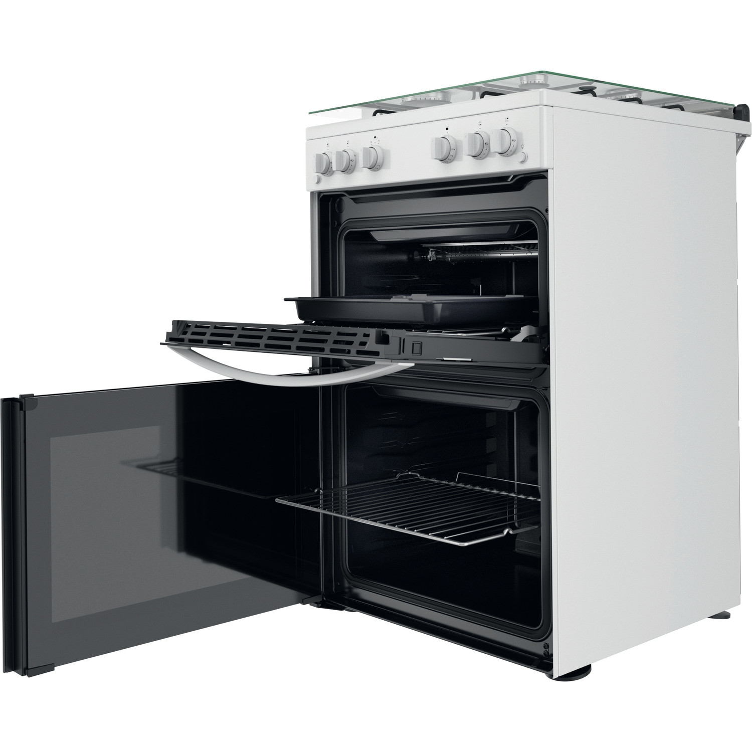 Indesit ID67G0MCW/UK cooker Freestanding cooker Gas White – image 4