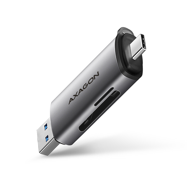 Axagon CRE-SAC SuperSpeed USB-C+USB-A card reader 5 Gbps – image 2