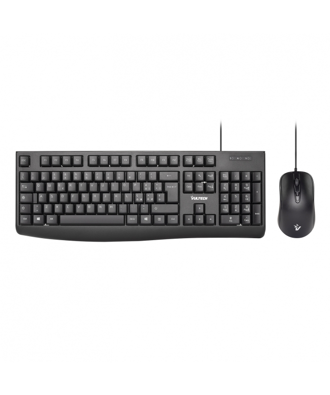 Vultech KM-821 keyboard Mouse included Office USB QWERTY Italian Black – image 1