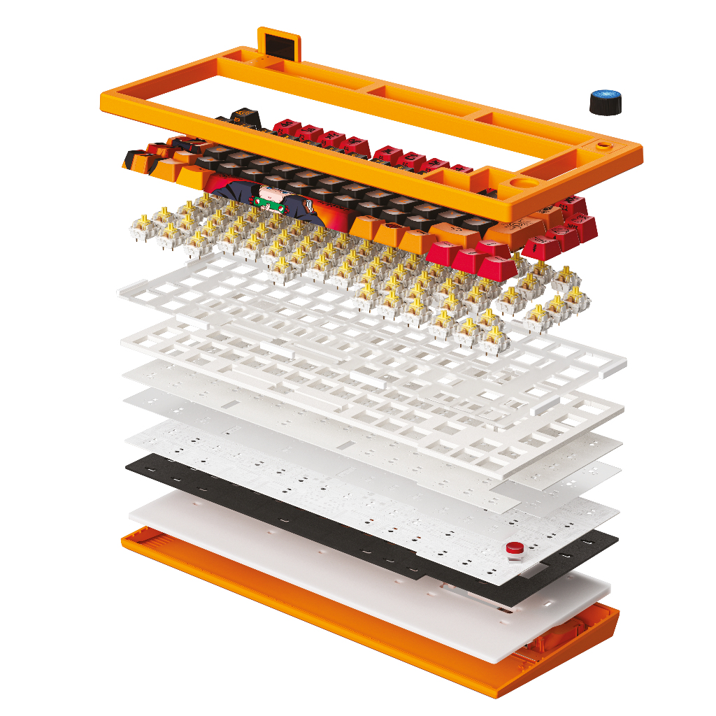 Konix Naruto 80389000009 keyboard Gaming RF Wireless + Bluetooth Orange – image 2