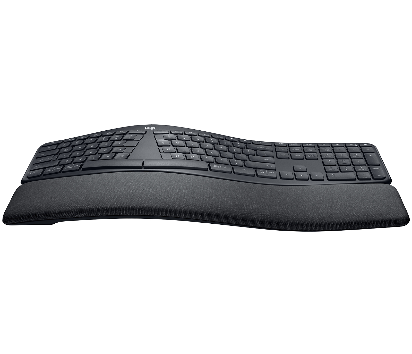Teclado logitech ergo k860 partido inalámbrico usb bluetooth 5.0 multidispositivos unifying hasta 10 mts de distancia para pc/mac
