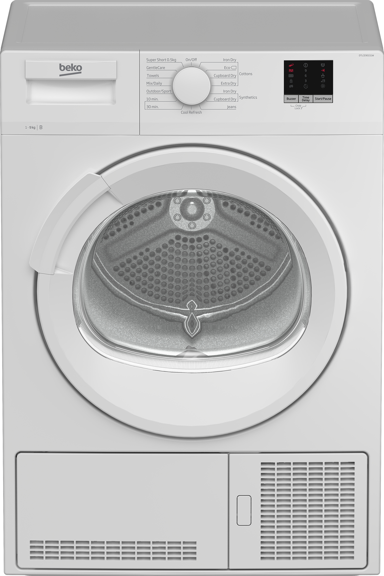 Beko DTLCE90151W 9kg Condenser Tumble Dryer with B energy rating