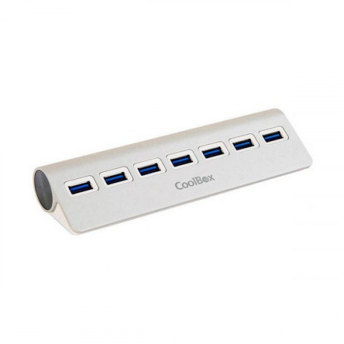 CoolBox COO-HU7ALU3 interface hub USB 3.2 Gen 1 (3.1 Gen 1) Type-A 5000 Mbit/s Silver