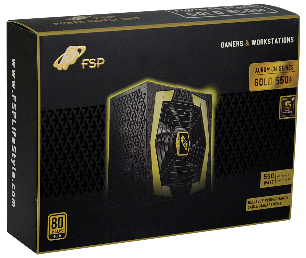 FSP Aurum CM 550 power supply unit 550 W 20+4 pin ATX ATX Black image 4