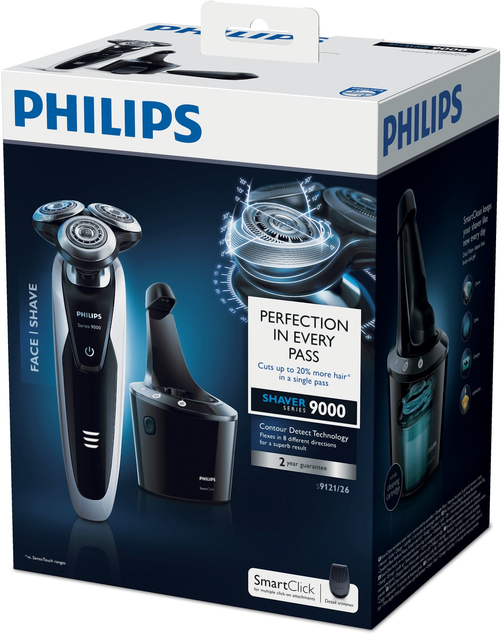 Philips SHAVER Series 9000 S9121/26 men's shaver Rotation shaver Trimmer Black, White – image 2