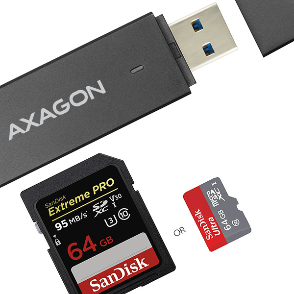 Axagon CRE-S2 card reader USB 3.2 Gen 1 (3.1 Gen 1) Black – image 9