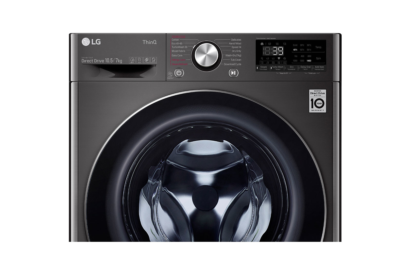 LG F4DV710S2SE washer dryer Freestanding Front-load Black – image 6