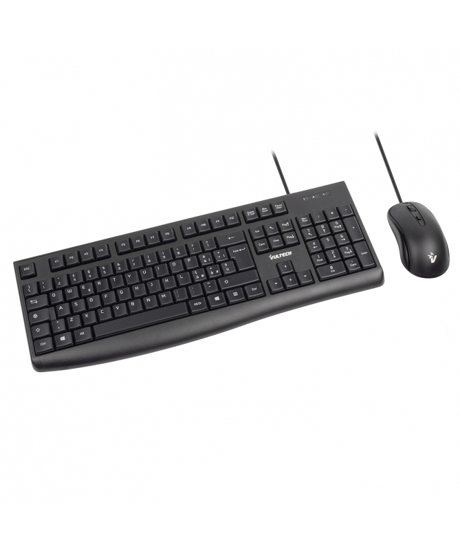Vultech KM-821 keyboard Mouse included Office USB QWERTY Italian Black – image 2
