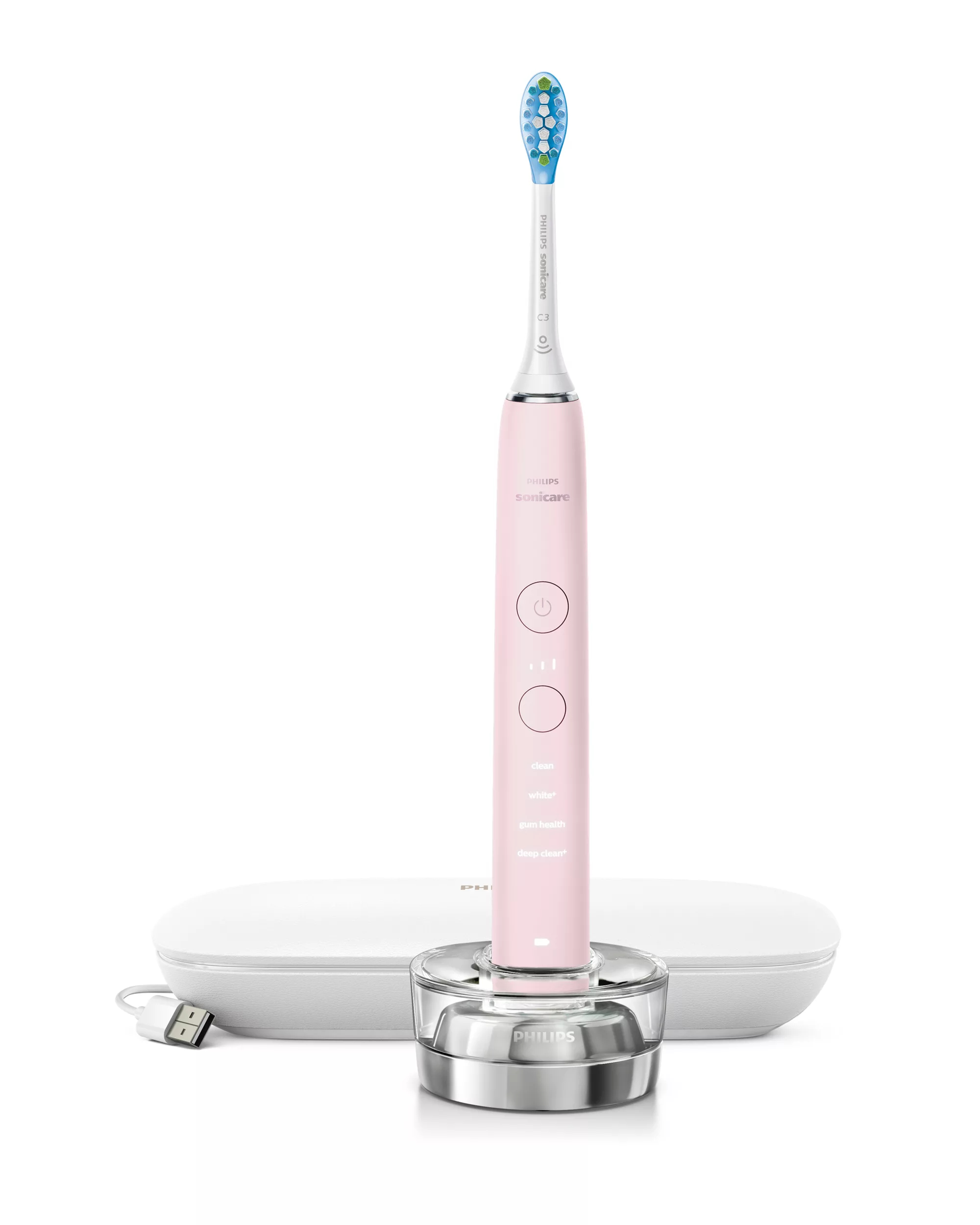 Philips DiamondClean 9000 HX9911/53 Sonic electric toothbrush with accessories - Pink – image 1