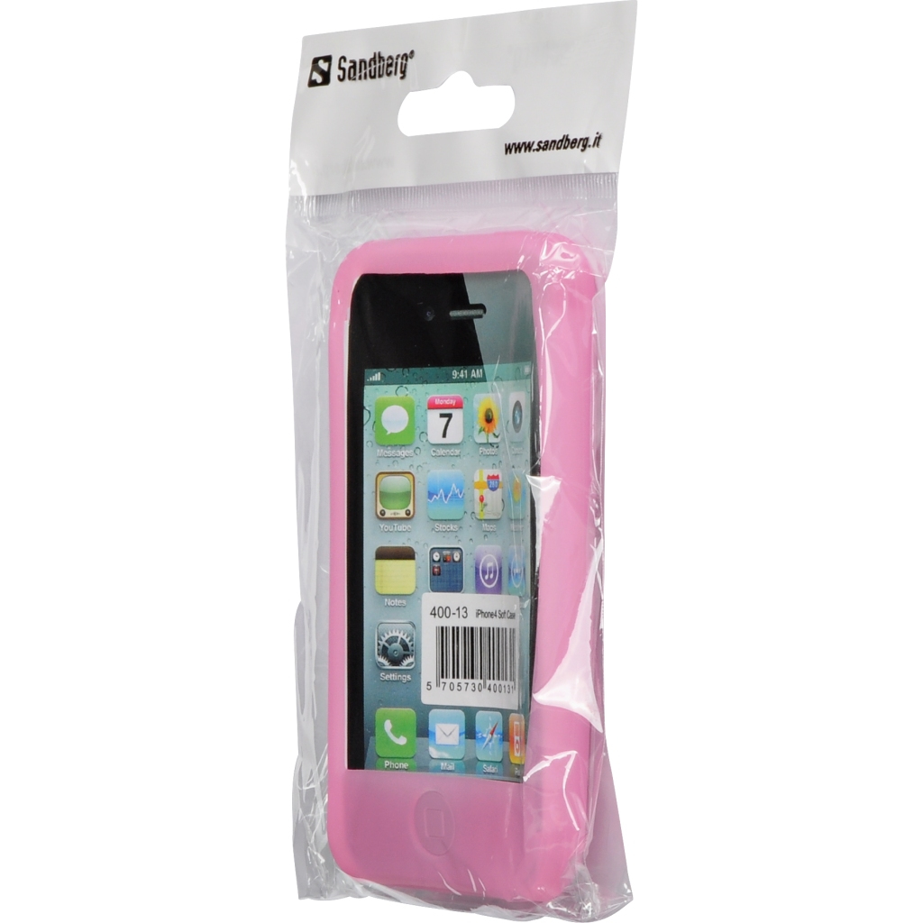 Sandberg Soft back case Pink iPhone 4 – image 2