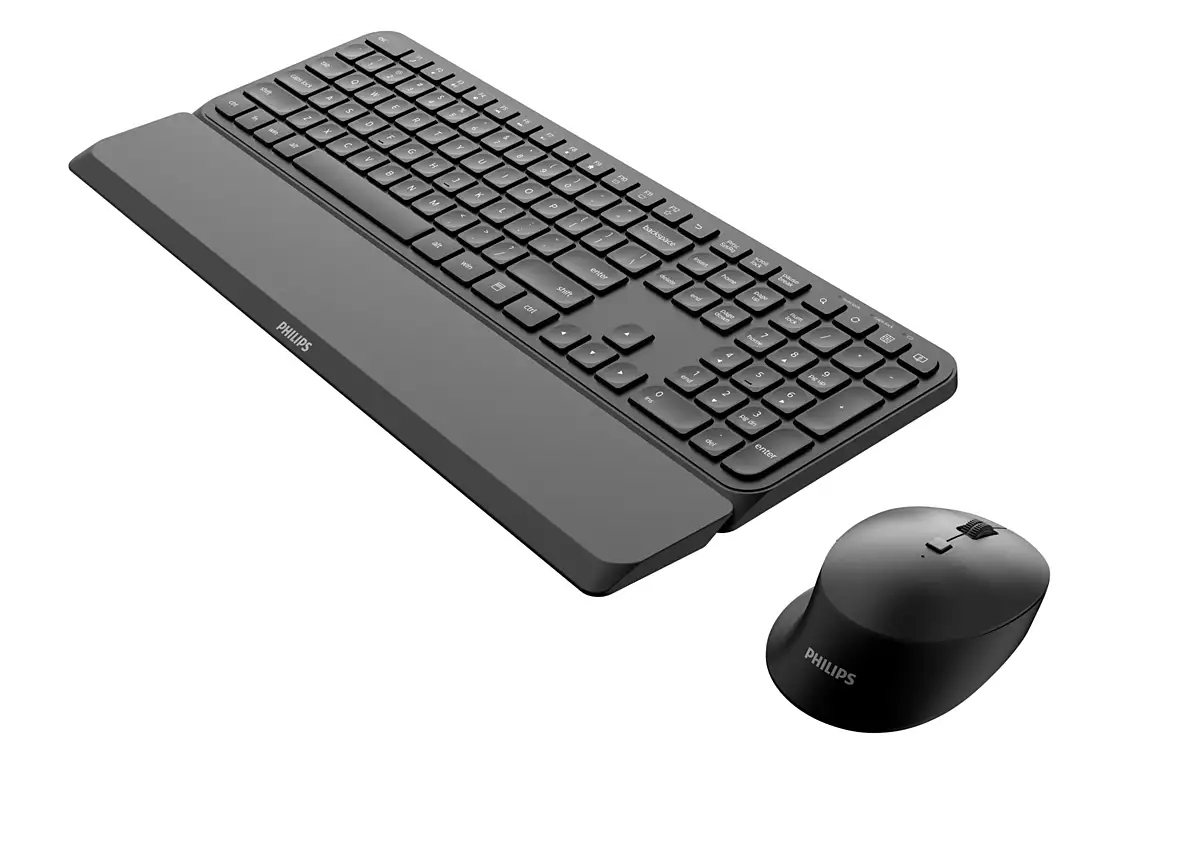 Philips 5000 series SPT6507B/01 keyboard Mouse included Universal RF Wireless Black – image 2
