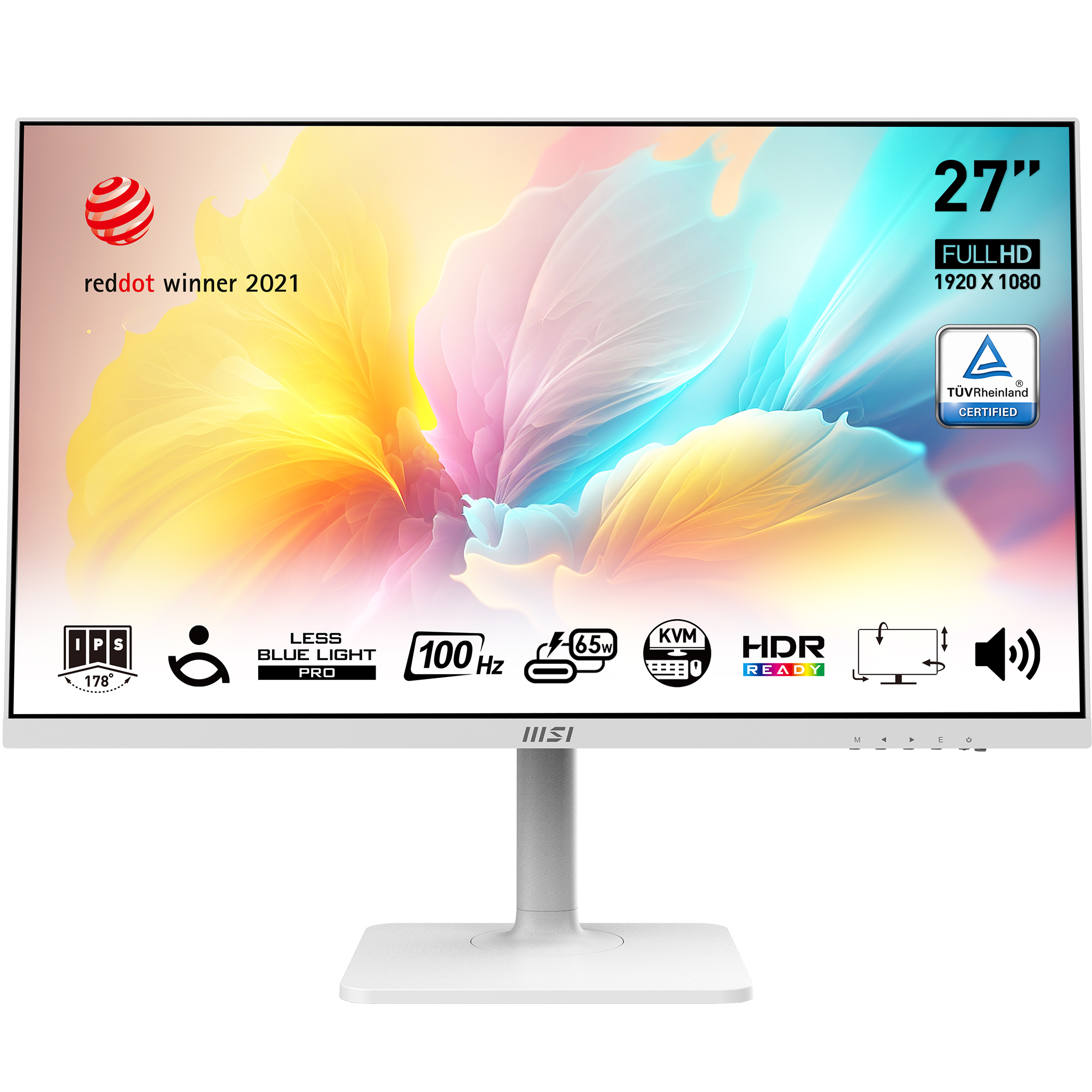 MSI Modern MD272XPW Monitor PC 68,6 cm (27") 1920 x 1080 Pixel Full HD Bianco