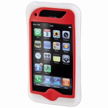 Hama "Silicon" Mobile Phone Window Case f/ Apple iPhone, white/orange