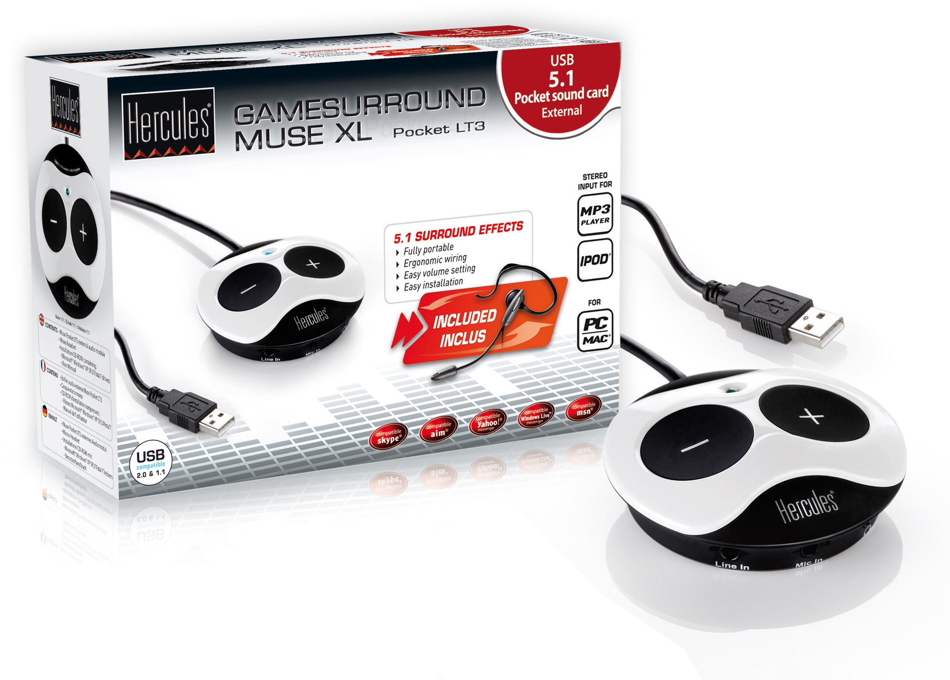 Hercules Gamesurround Muse XL Pocket LT3 + Headset – image 5
