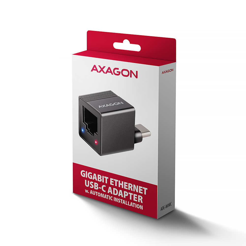 Axagon ADE-MINIC USB-C 3.2 Gen 1 Gigabit Ethernet MINI adapter - schwarz - Adapter - Digital/Daten – image 8