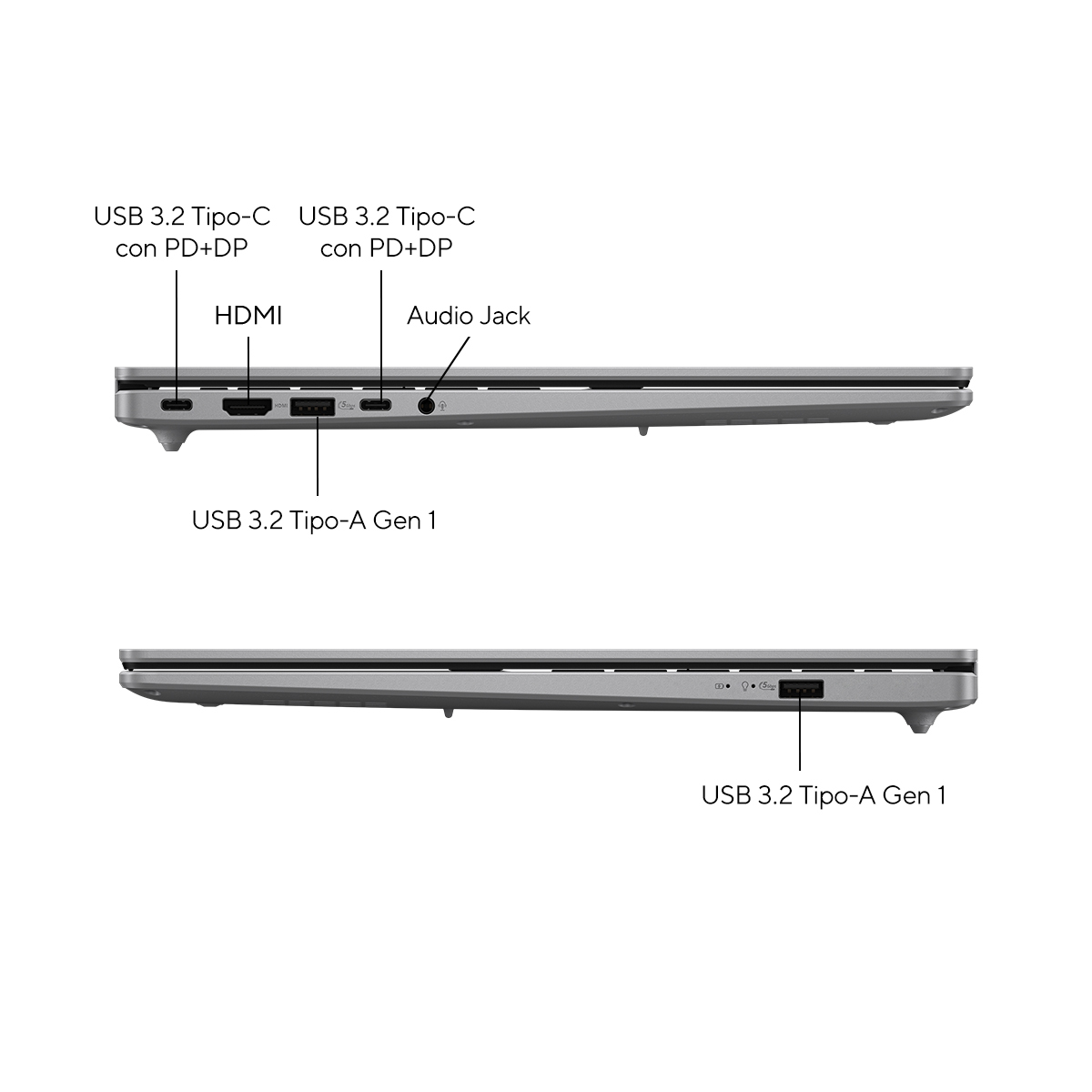 Asus - Portátil ASUS Vivobook 16 M1607KA-MB150W Copilot+ PC, Ryzen AI 5-330, 16GB, 512GB SSD, 16', W11. - imagen 3