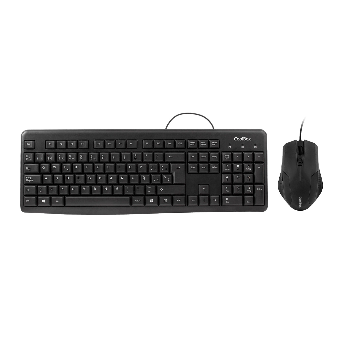CoolBox COO-KTR-01U keyboard Mouse included Office USB QWERTY Black – image 3
