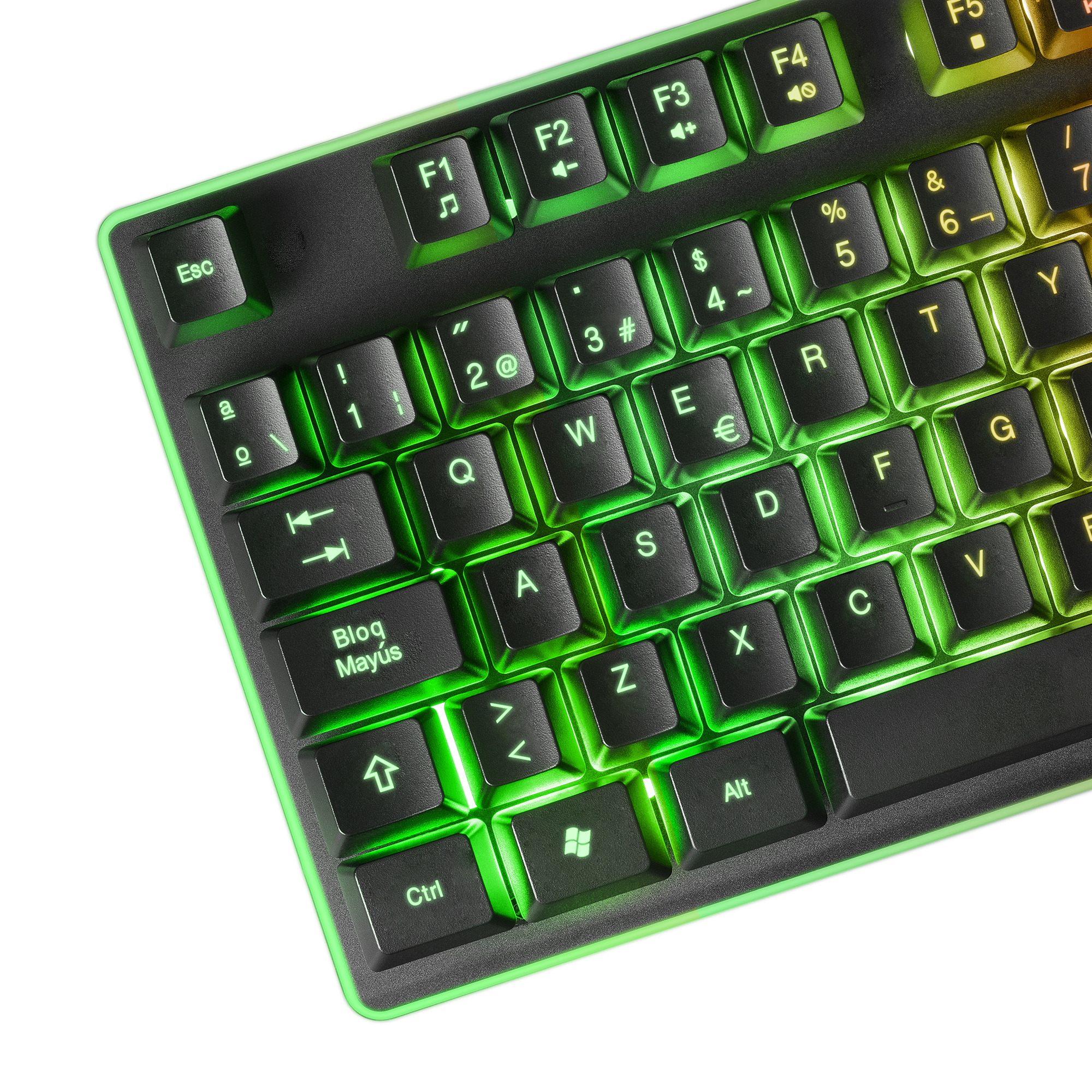Mars Gaming MK320ES Gaming Keyboard H-Mech 13 Modes RGB and Halo Cushioned Wristrest Antighosting Spanish Language – image 3