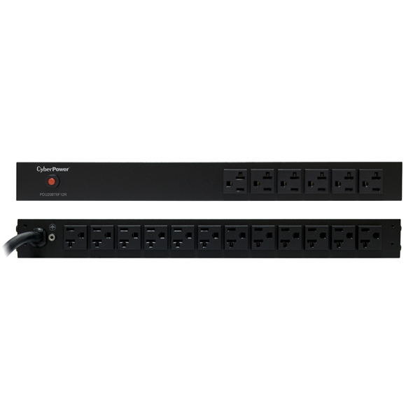 CyberPower PDU20BT6F12R power distribution unit (PDU) 18 AC outlet(s) 1U Black – image 2