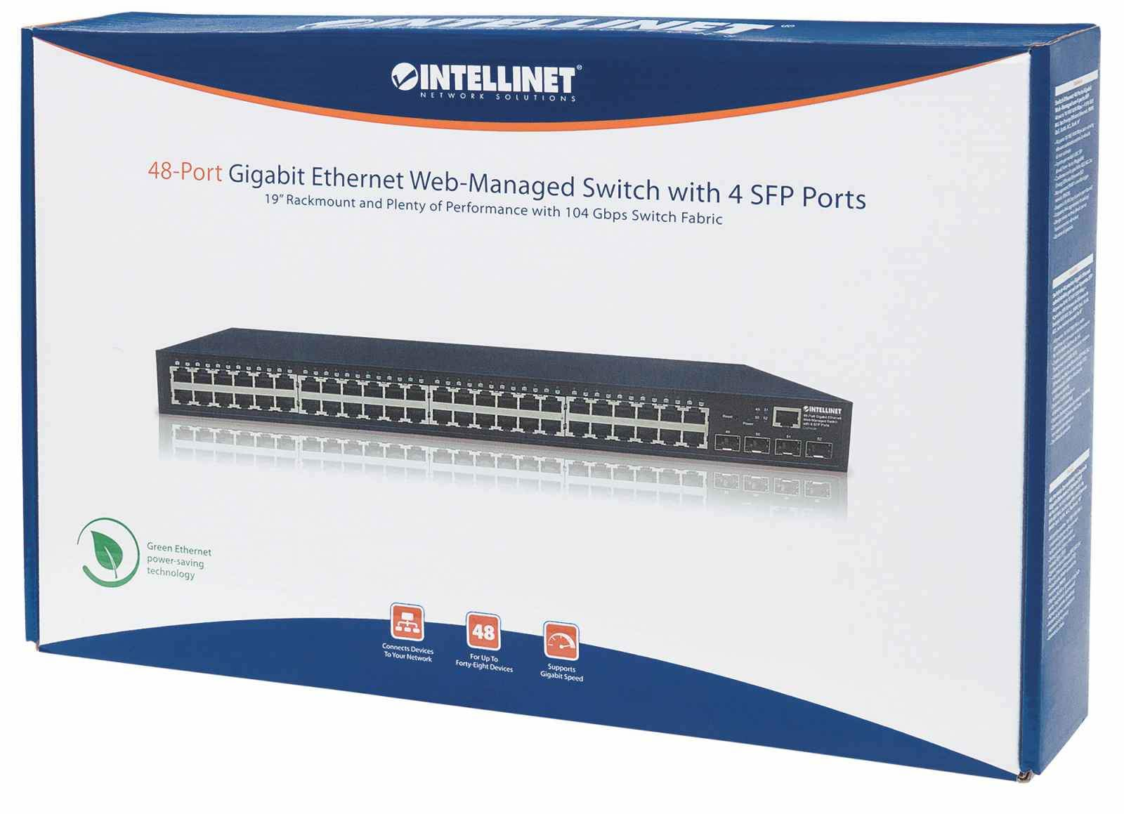 Intellinet 48-Port Gigabit Ethernet Web-Managed Switch with 4 SFP Ports – image 2
