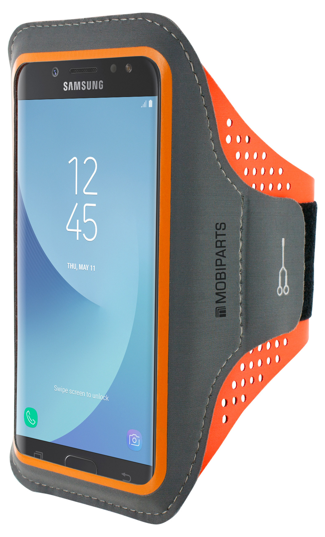 Mobiparts Comfort Fit Sport Armband Samsung Galaxy J5 (2017) Neon Orange – image 1