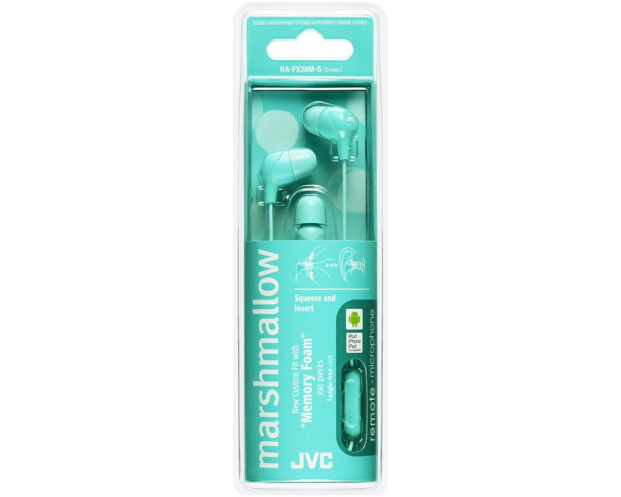 JVC HA-FX38M-G-E Inner ear headphones with remote & microphone – image 2