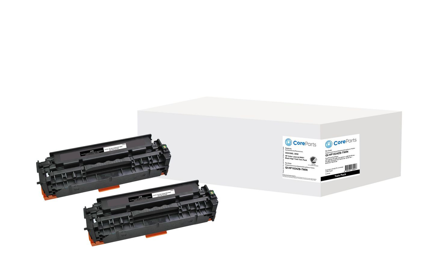 CoreParts QI-HP1024ZB-TWIN toner cartridge 2 pc(s) Compatible Black