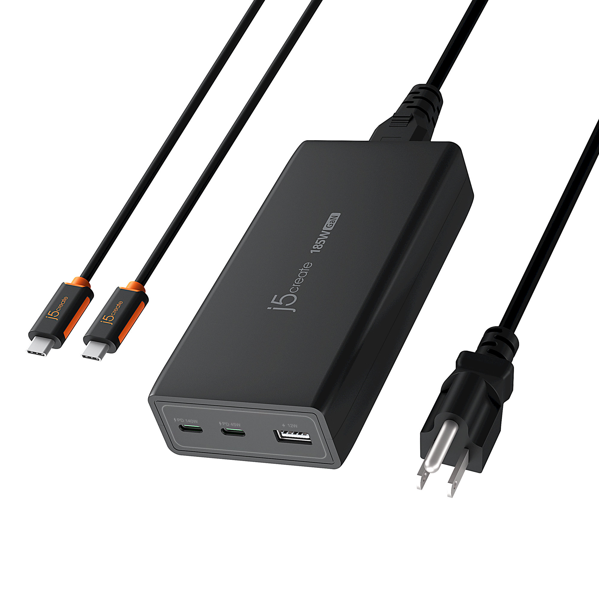 j5create JUP37185 mobile device charger Universal Black AC Fast charging Indoor – image 1