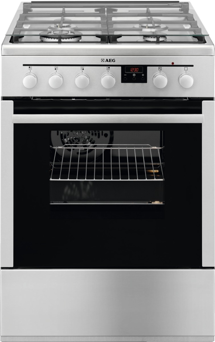 AEG 47686GT-MN Freestanding cooker Electric Gas Stainless steel – image 1